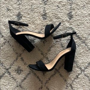 Black Suede Block Heels